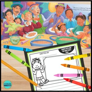 Shante Keys and the New Year's Peas book and writing activity