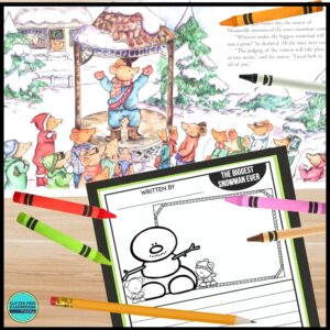 The Biggest Snowman Ever book and writing activity