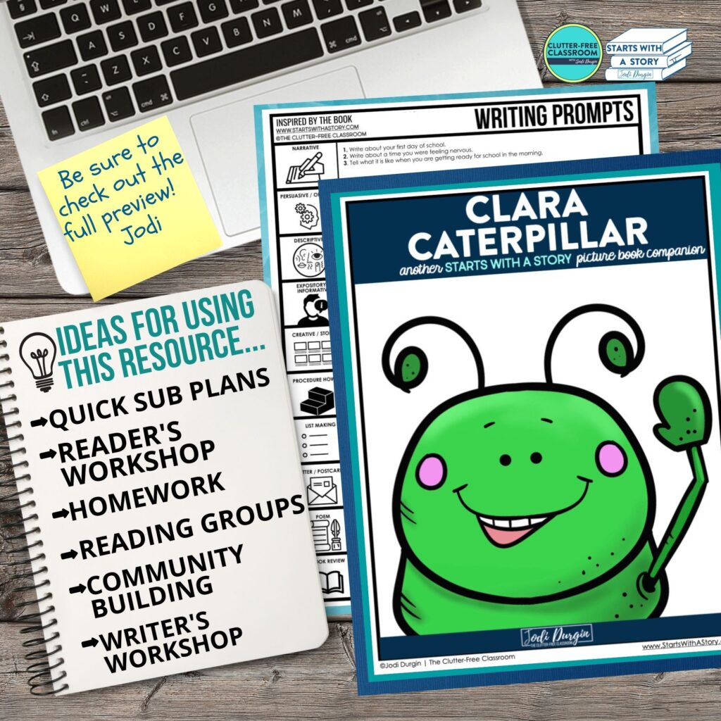 Clara Caterpillar book companion activities