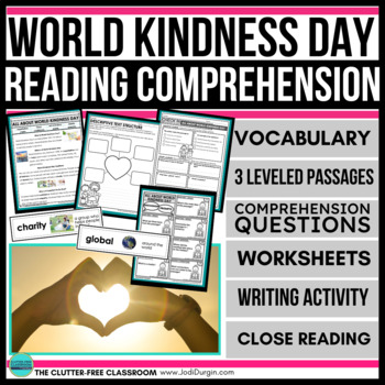 World Kindness Day non-fiction reading comprehension activities