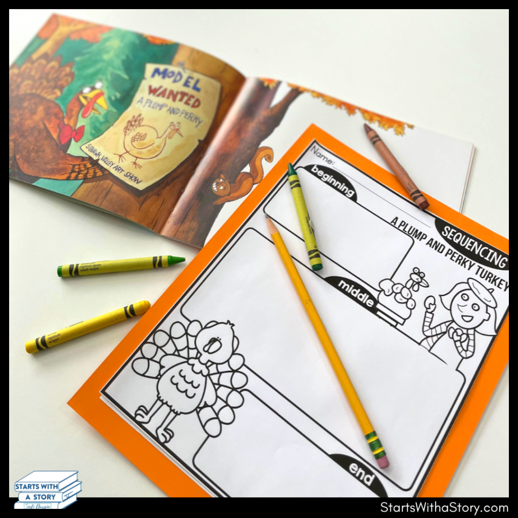 A Plump and Perky Turkey book cover and activity