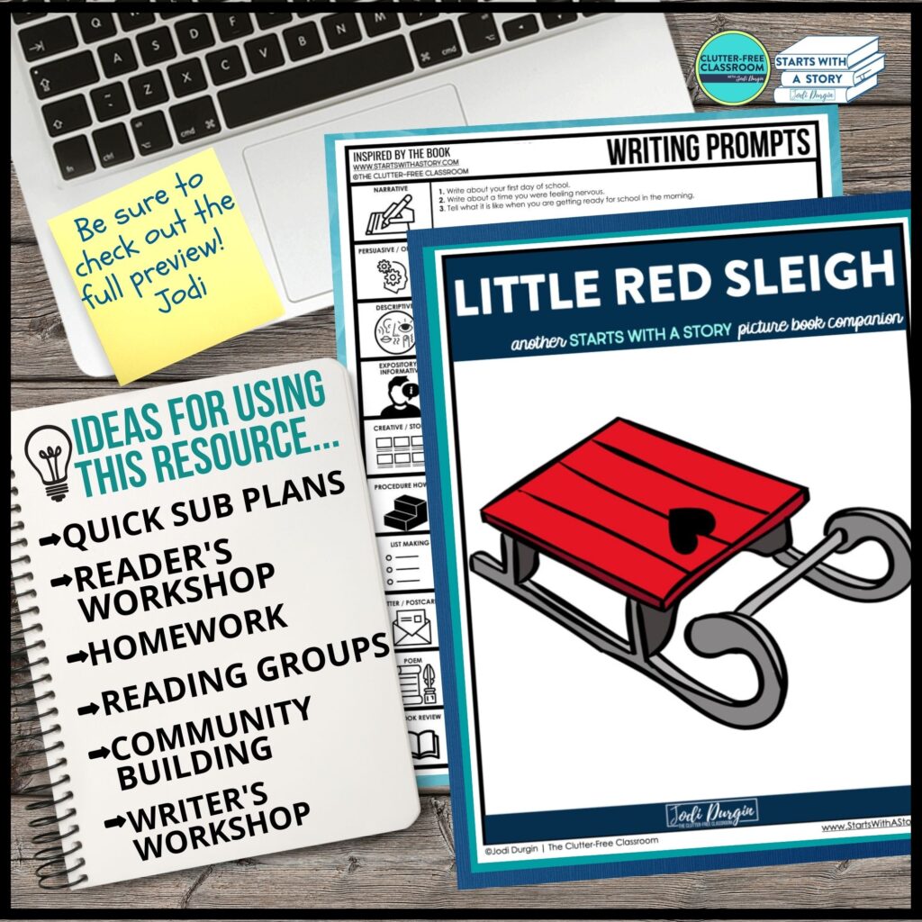 Little Red Sleigh book companion activities