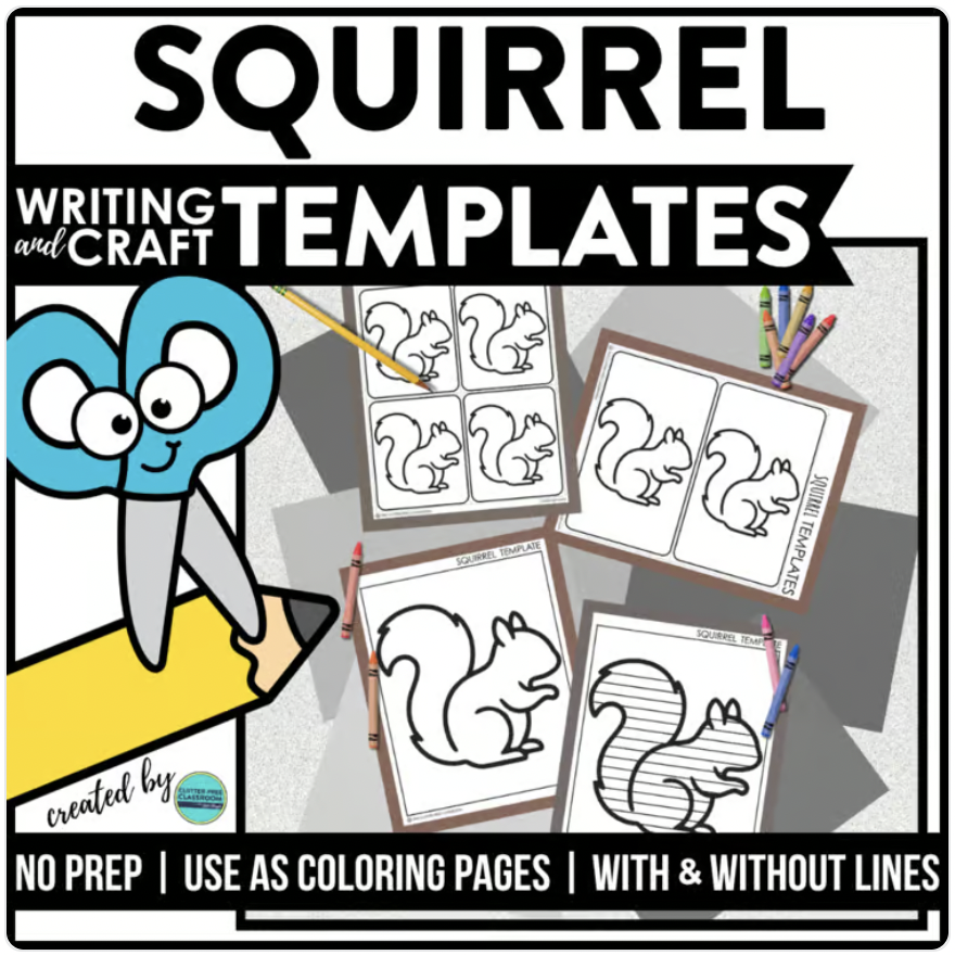 squirrel craft templates