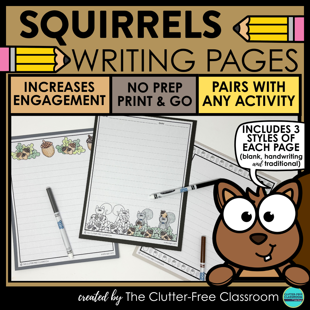 squirrel writing paper