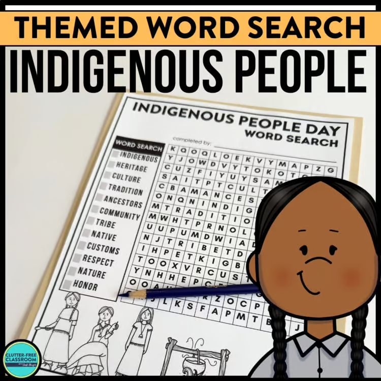 Indigenous Peoples Day word search