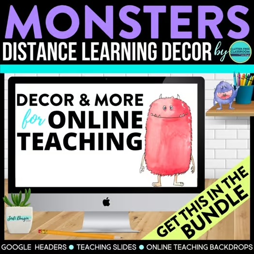 monster-themed teaching slides