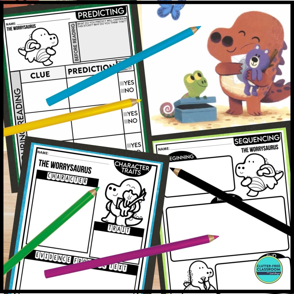 The Worrysaurus book companion activities