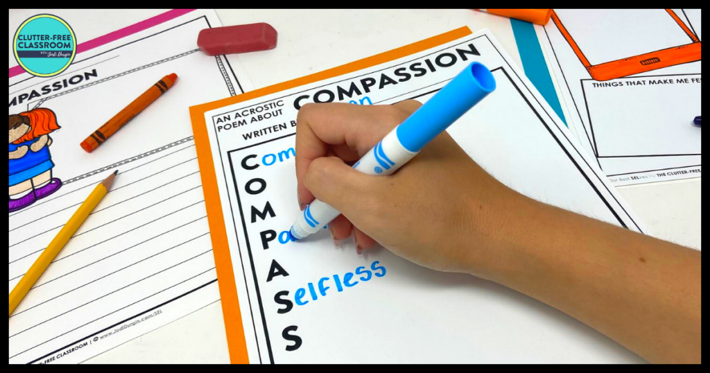 compassion acrostic poem and other writing activities