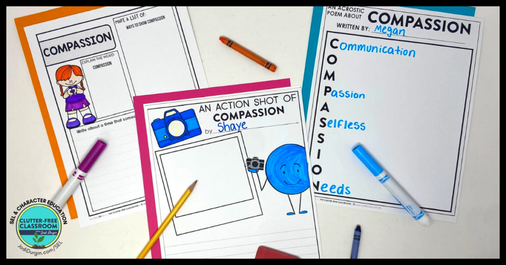 compassion acrostic poem and writing activities