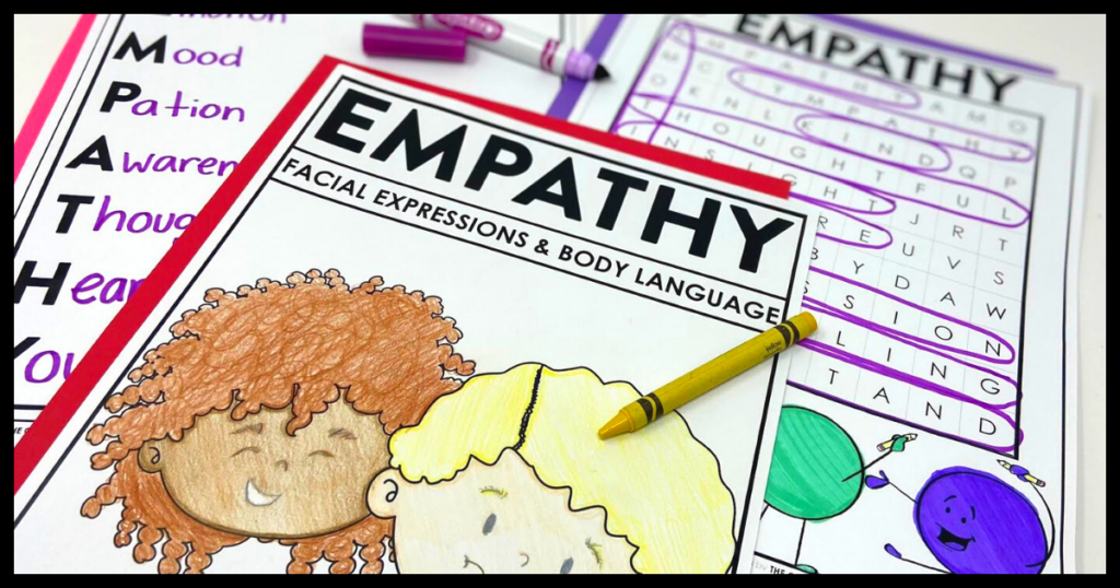 empathy word search and acrostic poem