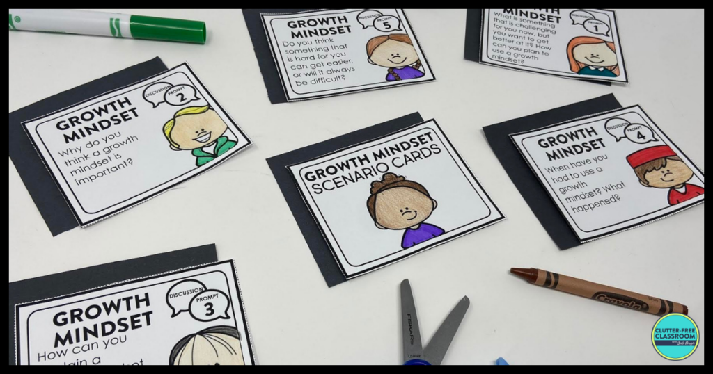 growth mindset discussion prompt cards
