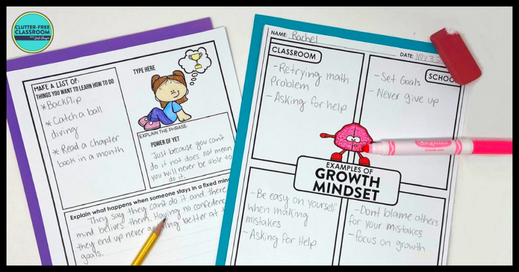 growth mindset writing activities