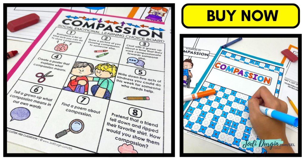 compassion choice board and coloring page