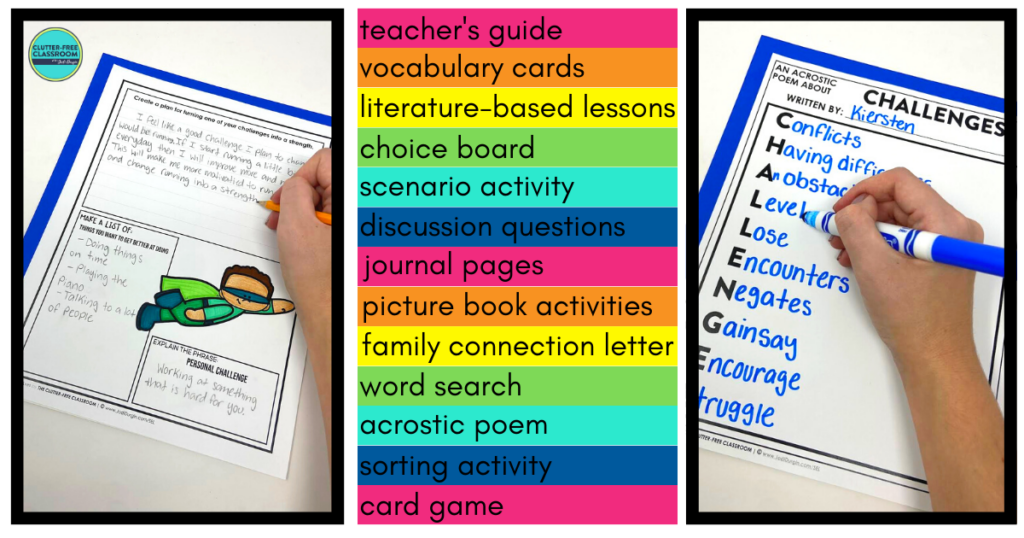 strengths and weaknesses writing activity and acrostic poem activity