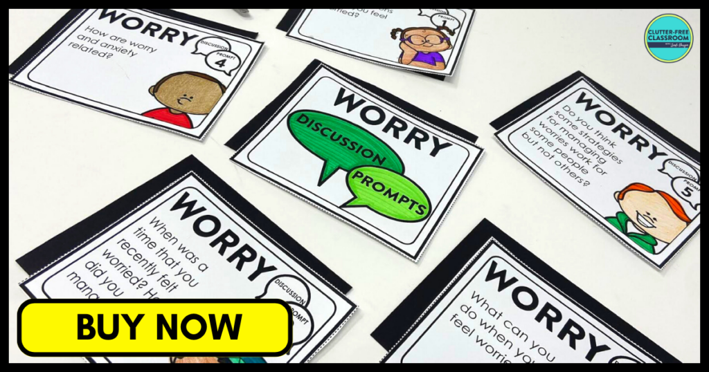 worry discussion prompts task cards
