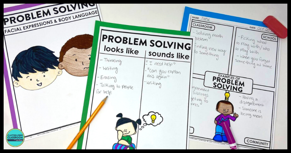 SEL problem solving activities