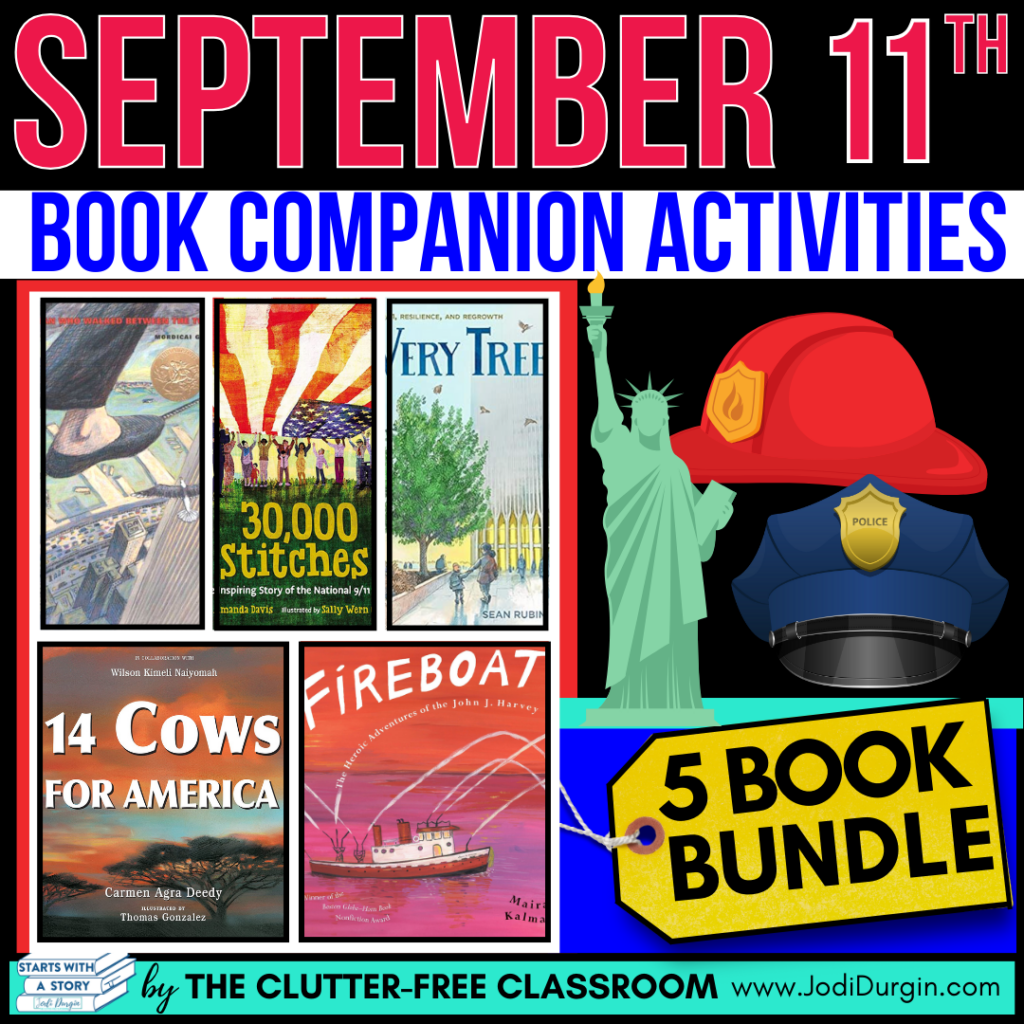 september 11th book companion activities with 5 picture book covers