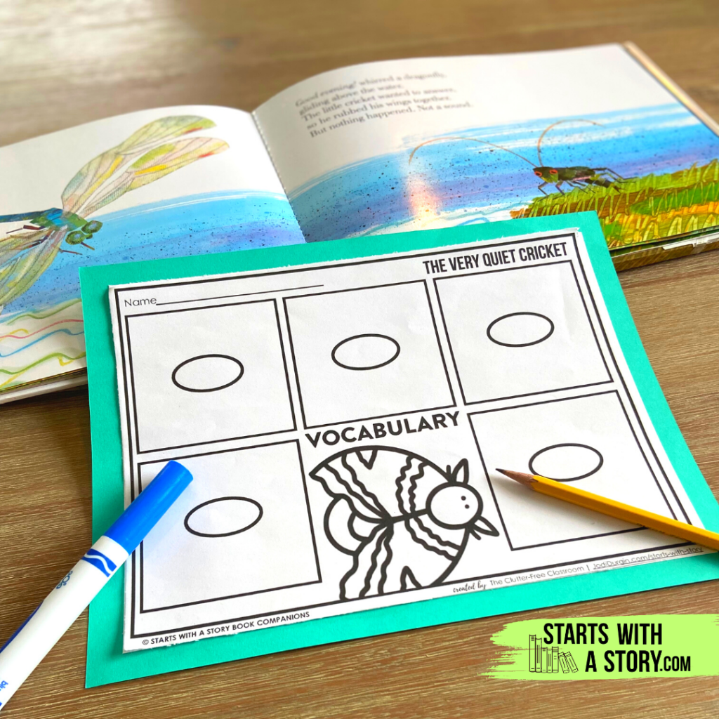 The Very Quiet Cricket book and activity