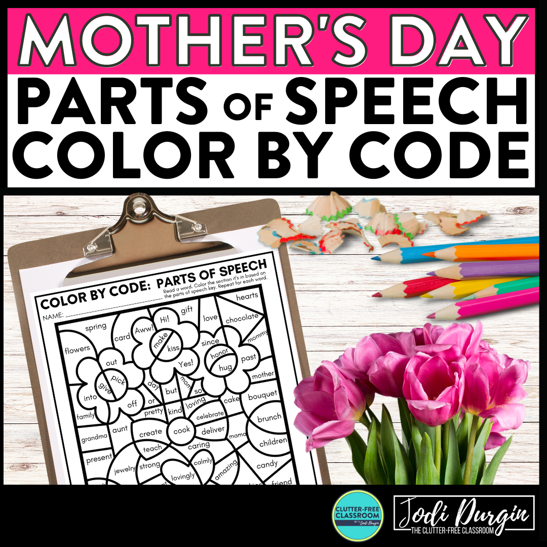 Mother's Day color by code activity