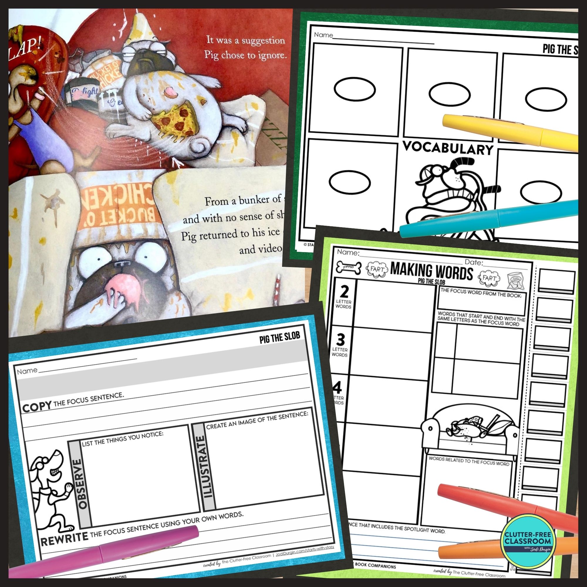 Pig the Slob Activities and Lesson Plans for 2025 Teaching with Jodi