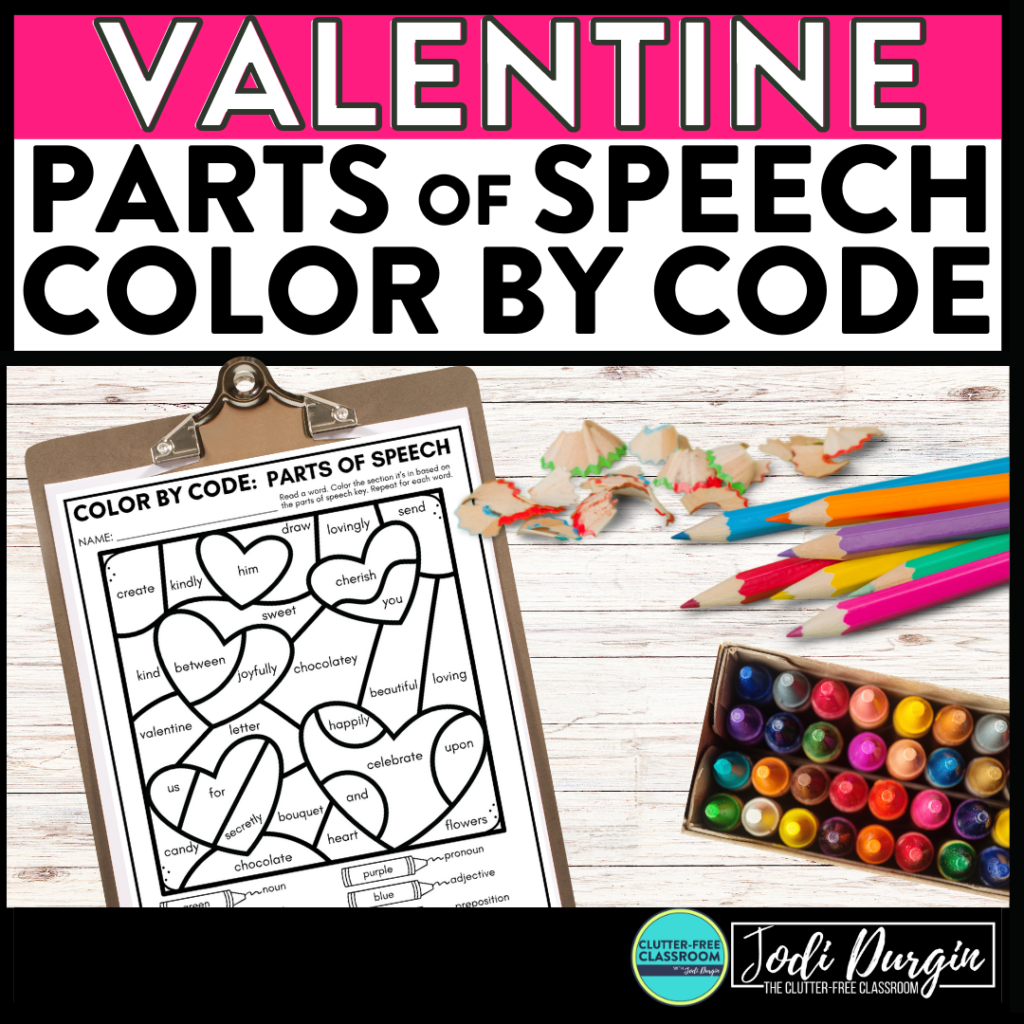 Valentine's Day color by code activities