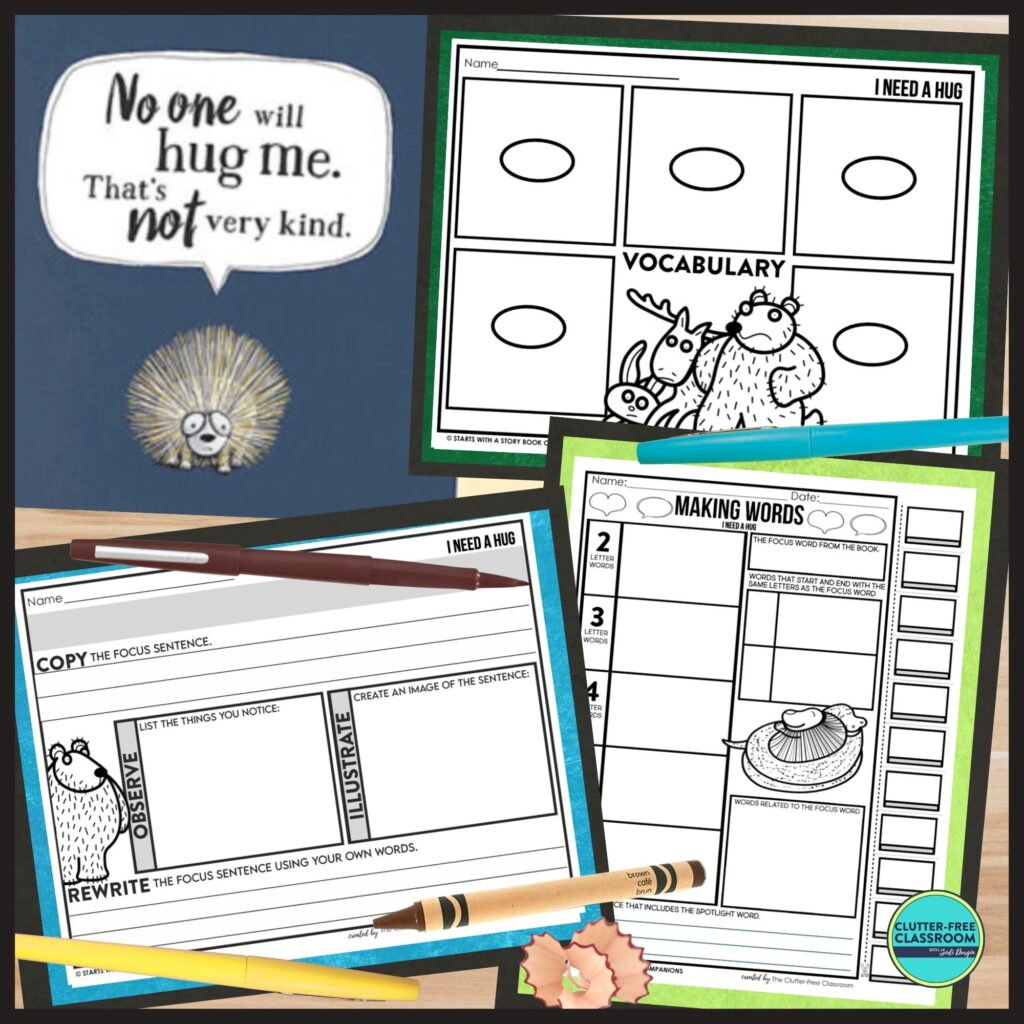 I need a hug activities and lesson plans for 2025 teaching with jodi