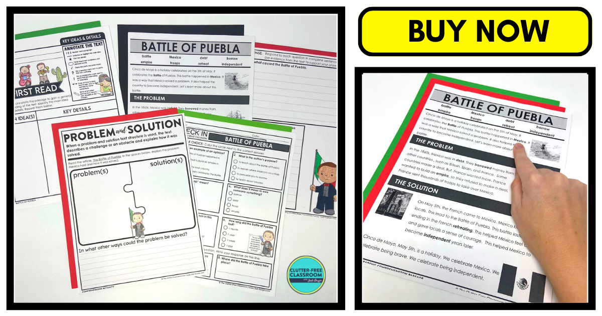 Cinco De Mayo Reading Comprehension Worksheets Cinco De Mayo Reading Comprehension Worksheets