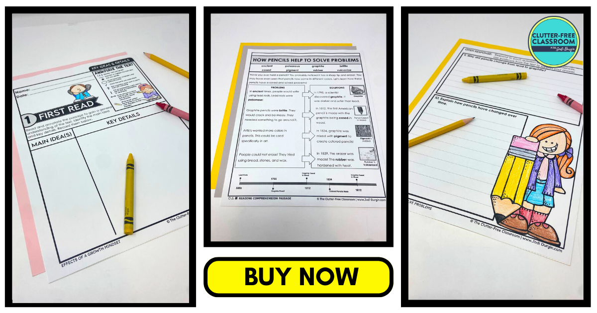 Pencil Activities for 2nd, 3rd, and 4th Grade Teaching with Jodi