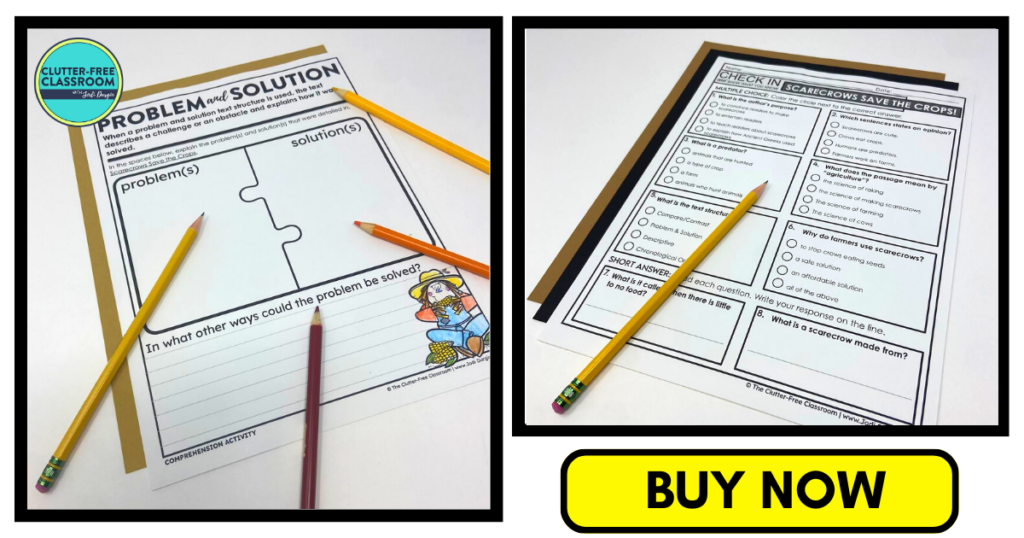 Two scarecrow literacy activities