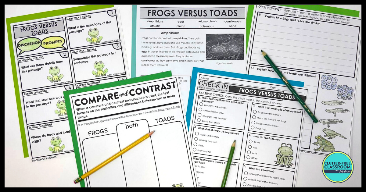 Spring Reading Comprehension Activities for 2nd, 3rd, and 4th Grade Teaching with Jodi Durgin