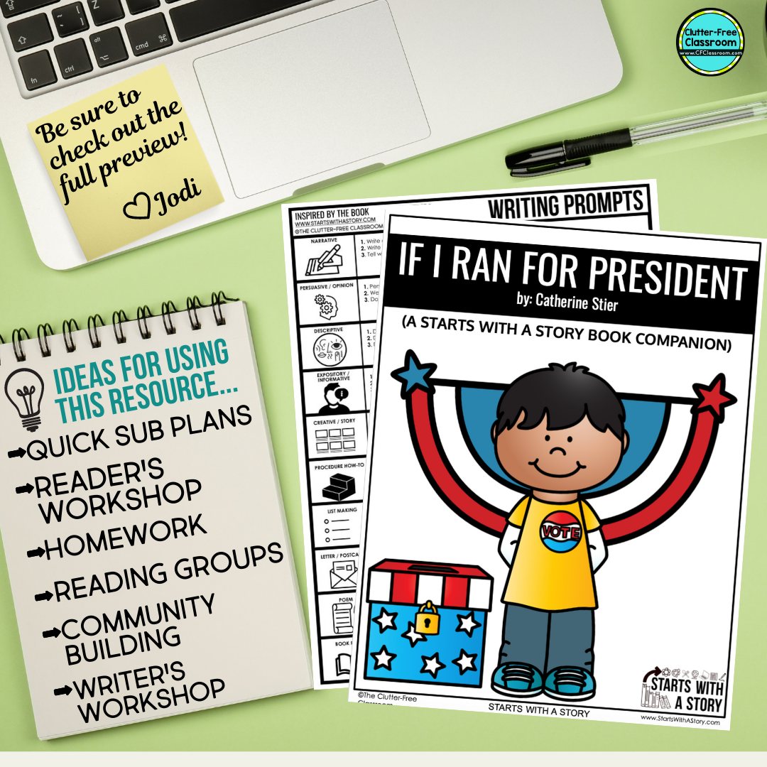 If I Ran For President Activities and Lesson Plans for 2025 Teaching