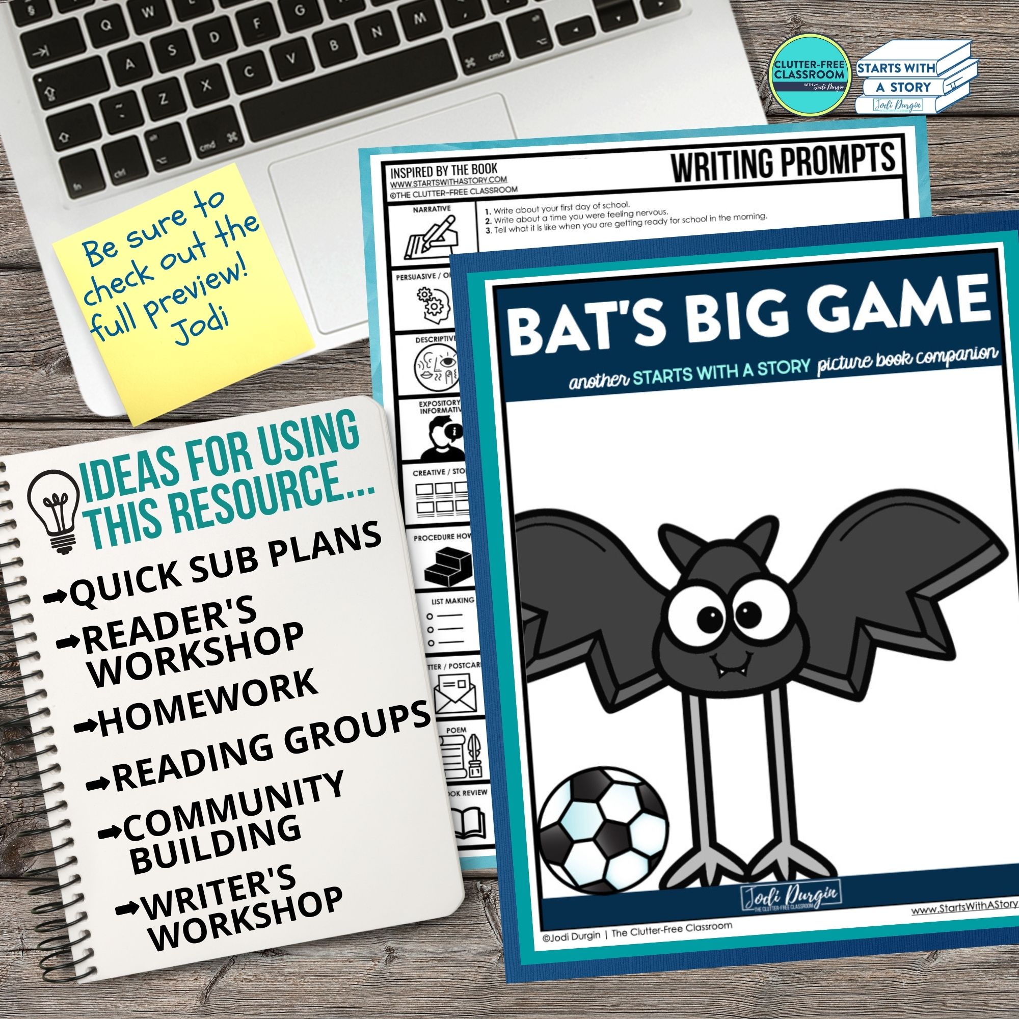Bat's Big Game Activities and Lesson Plans for 2024 Teaching with Jodi Durgin and Company