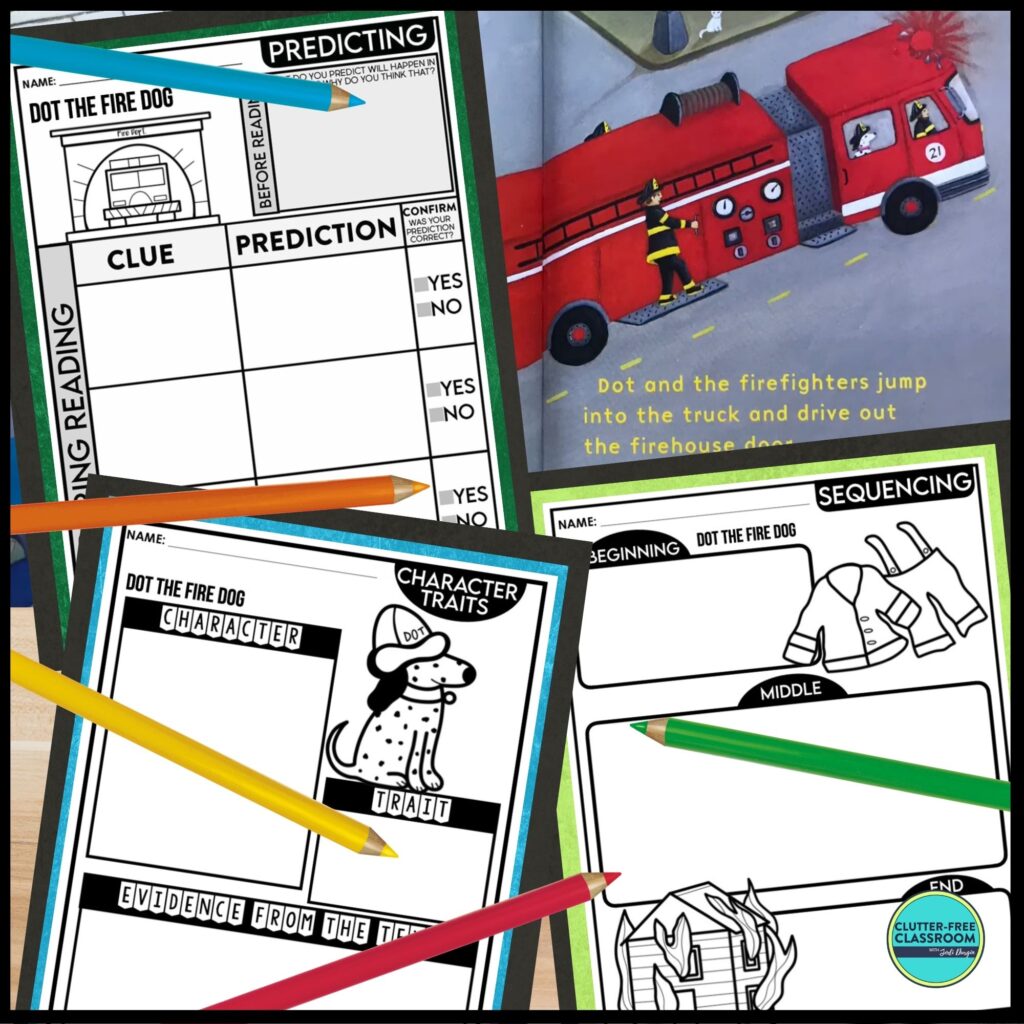 Dot the Fire Dog book and activities