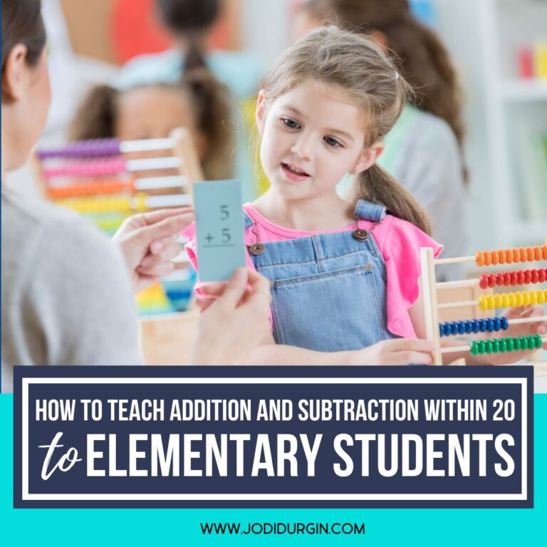 how to teach addition and subtraction within 20