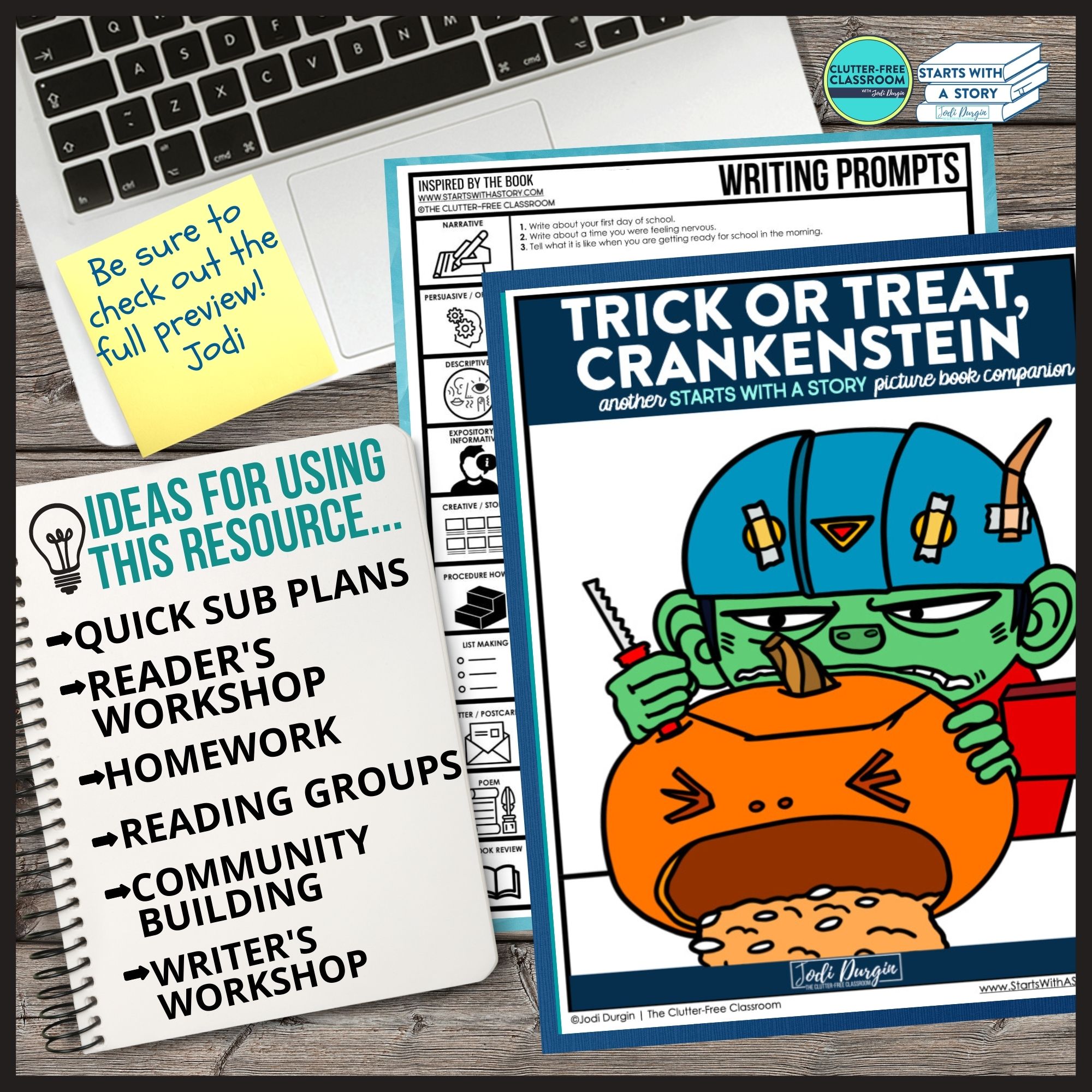 Trick or Treat, Crankenstein Activities and Lesson Plans for 2025