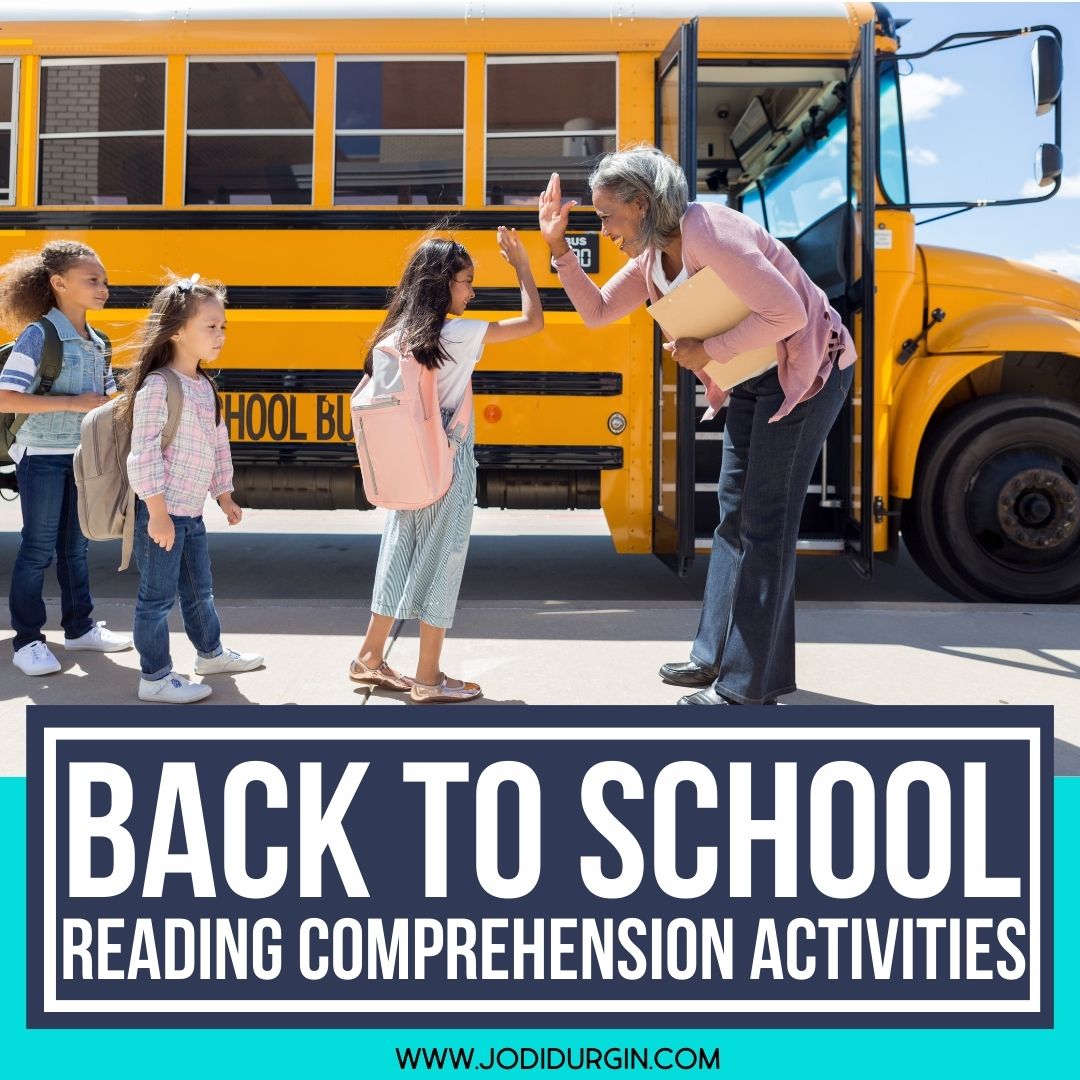 Back To School Reading Comprehension Activities For 2nd 3rd And 4th Grade Teaching With Jodi