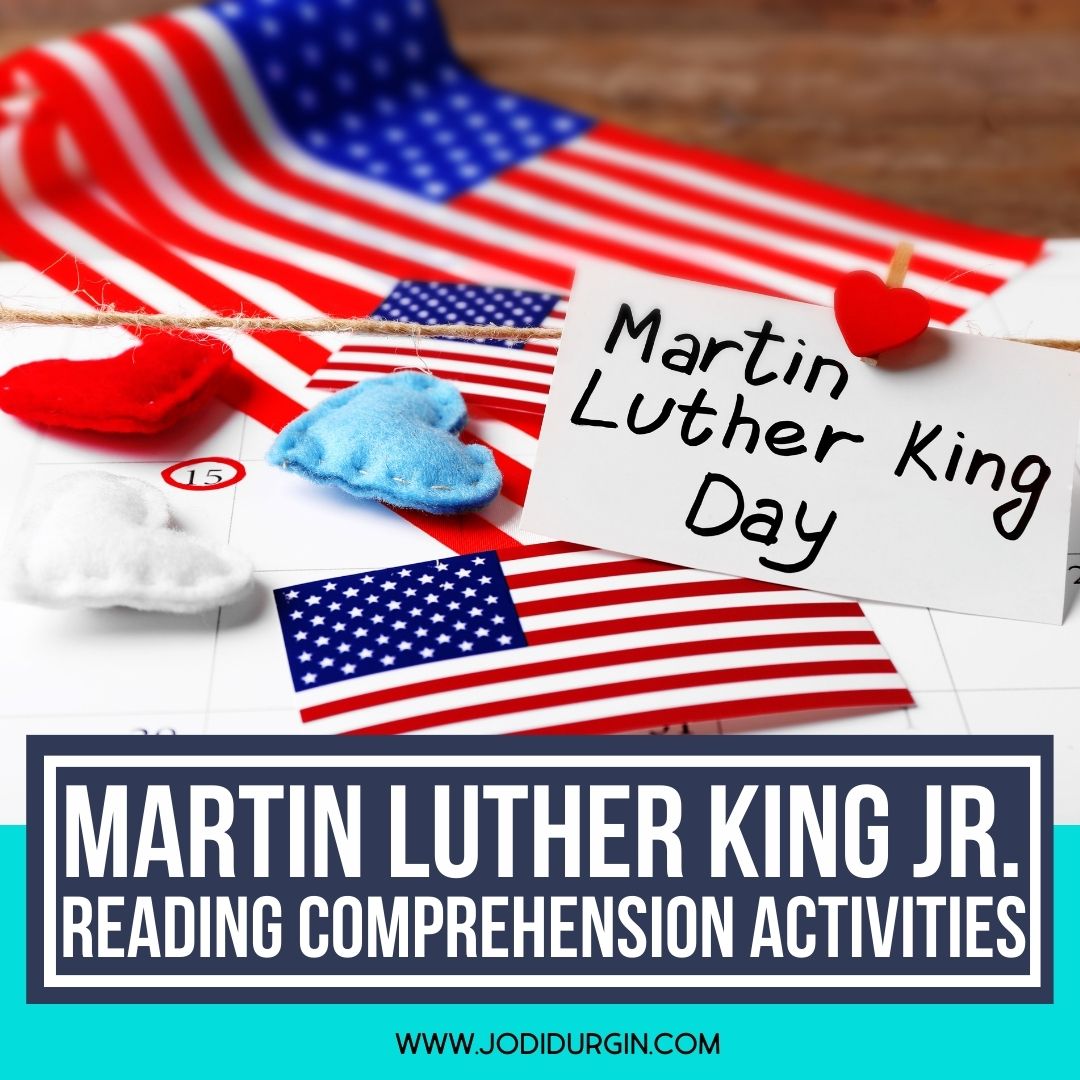 Martin Luther King Reading Comprehension Activities for 2nd, 3rd, and