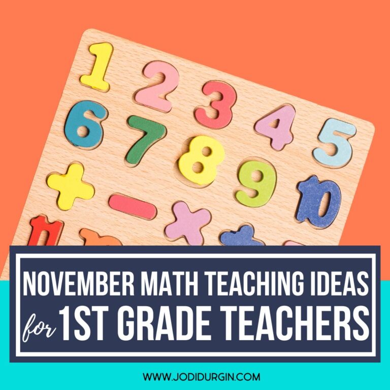 November math teaching ideas for 1st grade