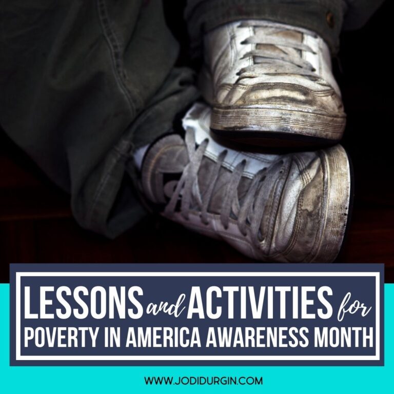 Poverty in America Awareness Month activities for elementary students