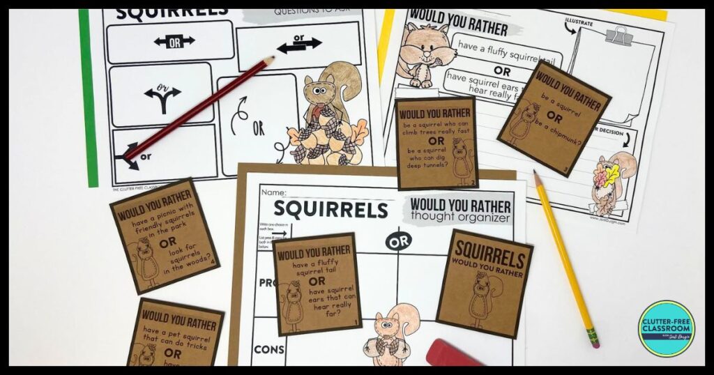 squirrel would you rather worksheets