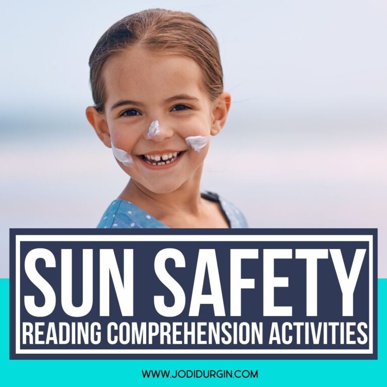 sun safety reading comprehension activities
