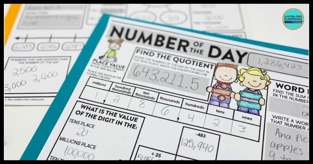 5th Grade Number of the Day