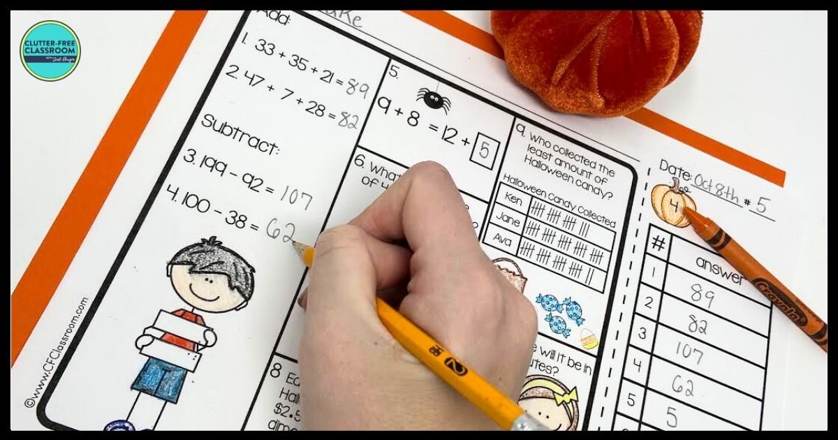 October Math October Math Worksheets for Elementary Students in 2025 - Teaching with ...