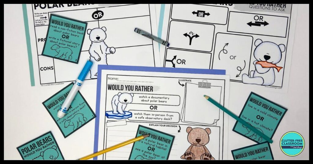 polar bear would you rather activities