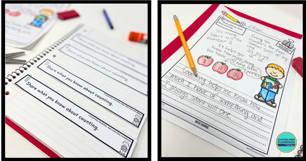 1st Grade Math Journals
