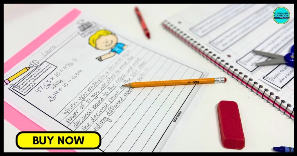5th Grade Math Journals