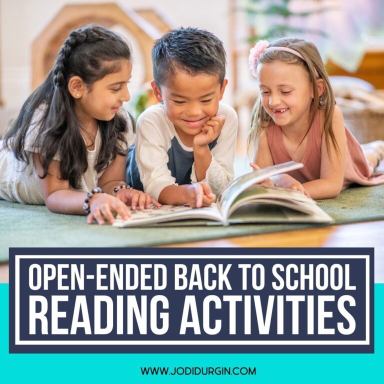 open-ended back to school reading activities