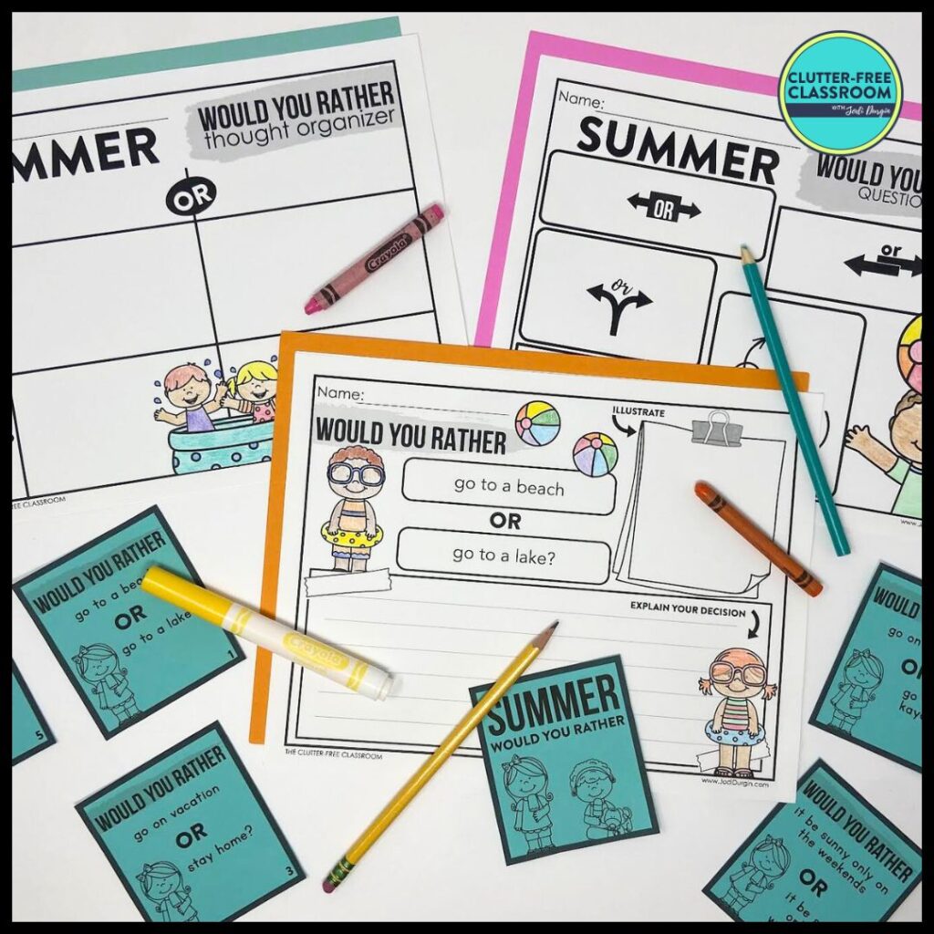 printable summer would you rather activities