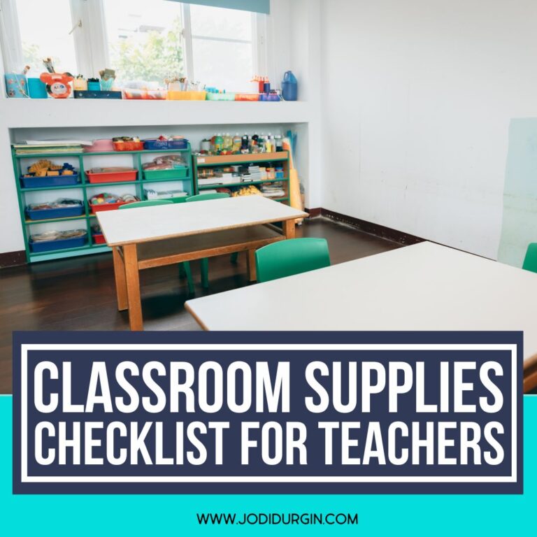 classroom supplies checklist