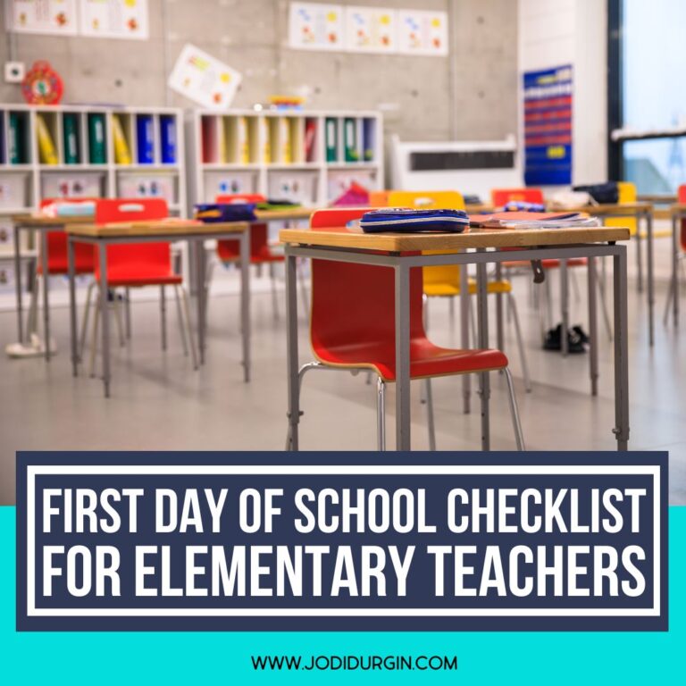 first day of school checklist
